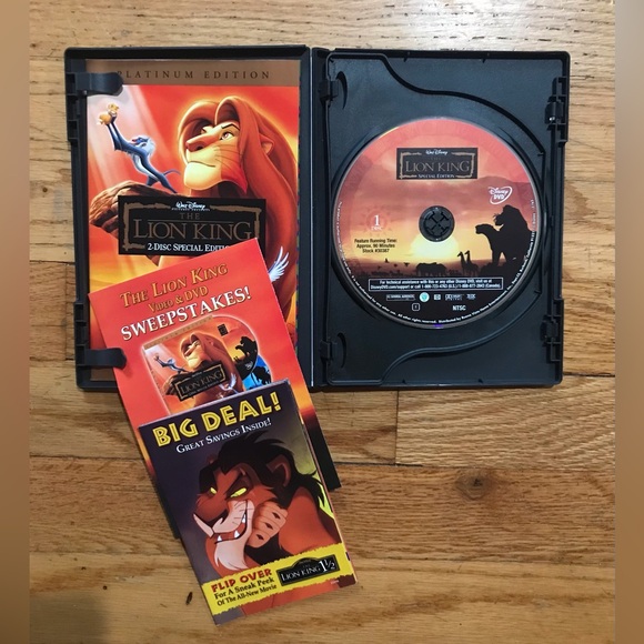 🖤5 for $20- The Lion King Platinum Edition 2 Disc DVD Special Edition - Picture 3 of 5